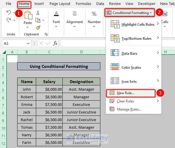 How to grey out unused cells in excel (3 quick methods)