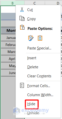 How to Hide and Unhide Columns in Excel (7 Methods) - ExcelDemy (43) How to Hide and Unhide Columns in Excel (7 Methods) - ExcelDemy (43)