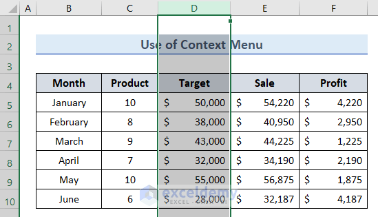 How to Hide and Unhide Columns in Excel (7 Methods) - ExcelDemy (2) How to Hide and Unhide Columns in Excel (7 Methods) - ExcelDemy (2)