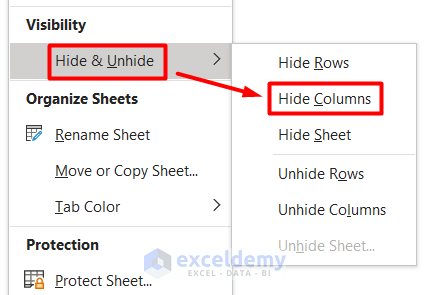 How to Hide and Unhide Columns in Excel (7 Methods) - ExcelDemy (10) How to Hide and Unhide Columns in Excel (7 Methods) - ExcelDemy (10)