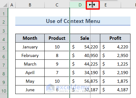 How to Hide and Unhide Columns in Excel (7 Methods) - ExcelDemy (7) How to Hide and Unhide Columns in Excel (7 Methods) - ExcelDemy (7)