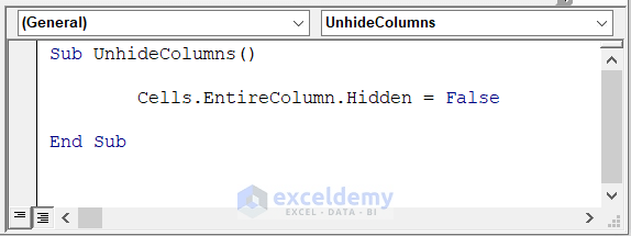 How to Hide and Unhide Columns in Excel (7 Methods) - ExcelDemy (41) How to Hide and Unhide Columns in Excel (7 Methods) - ExcelDemy (41)