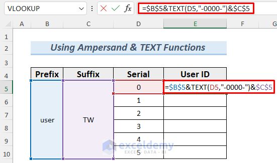 How To Create A Number Sequence With Text In Excel 5 Methods - Best Landscape Textures in 8K