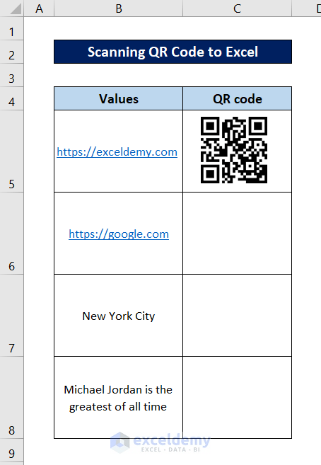 How to Scan QR Code to Excel Spreadsheet (with Easy Steps) (15) How to Scan QR Code to Excel Spreadsheet (with Easy Steps) (15)