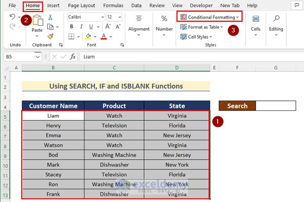 How To Create Search Box In Excel With Conditional Formatting 5 Ways - Download High Quality Geometric Pattern | Desktop