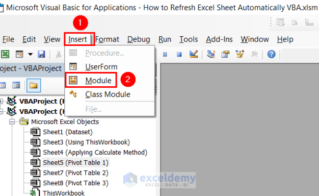 How To Refresh Excel Sheet Automatically Using VBA (4 Methods)