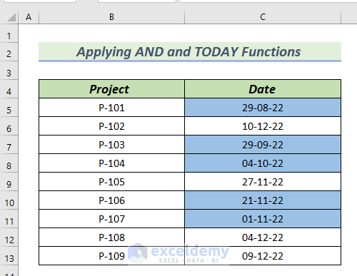 Excel Conditional Formatting For A Date Within 3 Months - 3 Methods