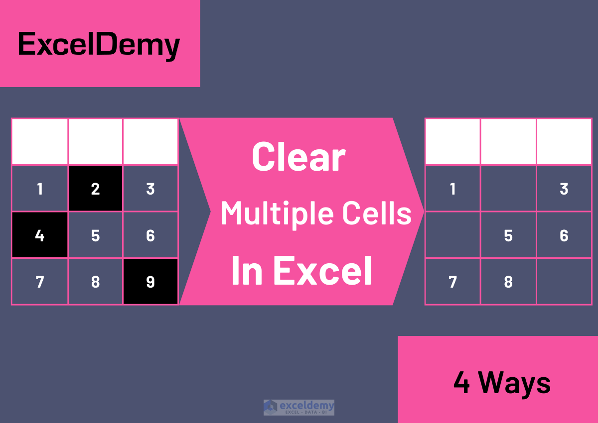 How To Clear Multiple Cells In Excel: 4 Ways
