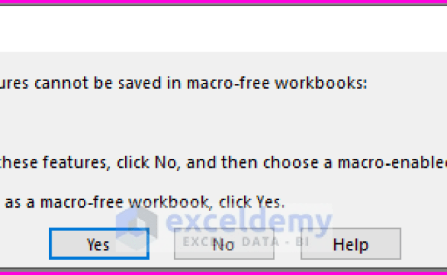 Excel VBA: Save And Close Workbook Without Prompt