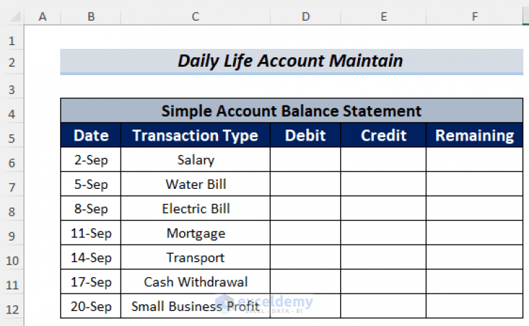 How to maintain accounts in excel sheet format (4 templates)
