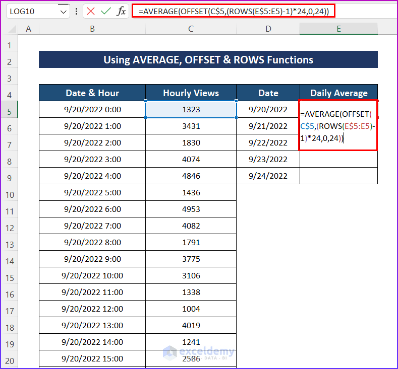 How To Calculate Daily Average In Excel (3 Methods)