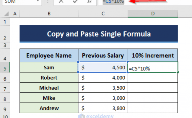 How To Copy And Paste Formulas Without Changing Cell References In Excel