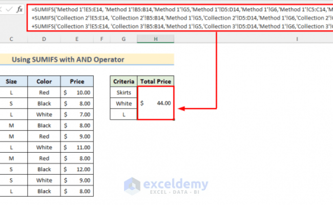 How To Use SUMIFS Function With Multiple Sheets In Excel