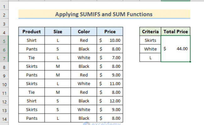 How To Use SUMIFS Function With Multiple Sheets In Excel
