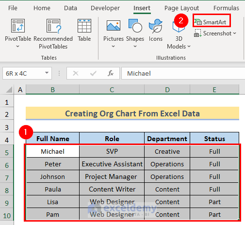 How To Create An Org Chart In Excel Step By Step With Templates - Colorful Pictures - Perfect Full HD Collection