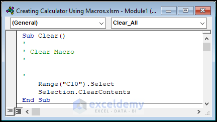 How to Create a Calculator Using Macros in Excel (with Easy Steps) (12) How to Create a Calculator Using Macros in Excel (with Easy Steps) (12)