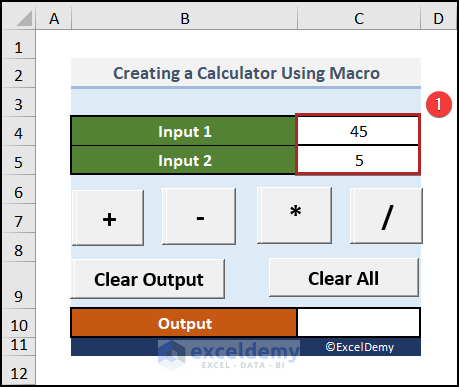 How to Create a Calculator Using Macros in Excel (with Easy Steps) (22) How to Create a Calculator Using Macros in Excel (with Easy Steps) (22)