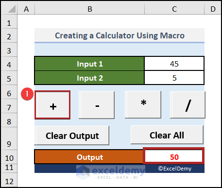 How to Create a Calculator Using Macros in Excel (with Easy Steps) (23) How to Create a Calculator Using Macros in Excel (with Easy Steps) (23)