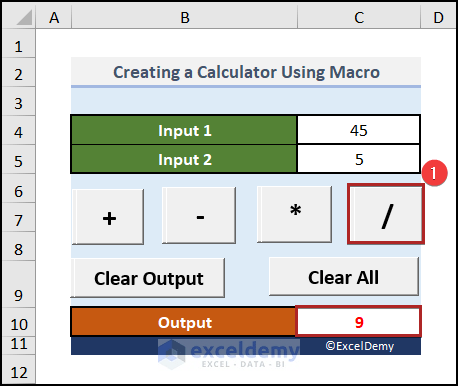 How to Create a Calculator Using Macros in Excel (with Easy Steps) (24) How to Create a Calculator Using Macros in Excel (with Easy Steps) (24)