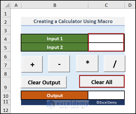 How to Create a Calculator Using Macros in Excel (with Easy Steps) (26) How to Create a Calculator Using Macros in Excel (with Easy Steps) (26)