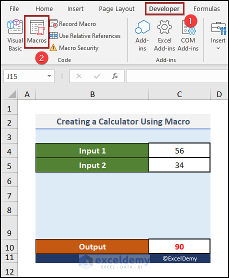 How to Create a Calculator Using Macros in Excel (with Easy Steps) (6) How to Create a Calculator Using Macros in Excel (with Easy Steps) (6)