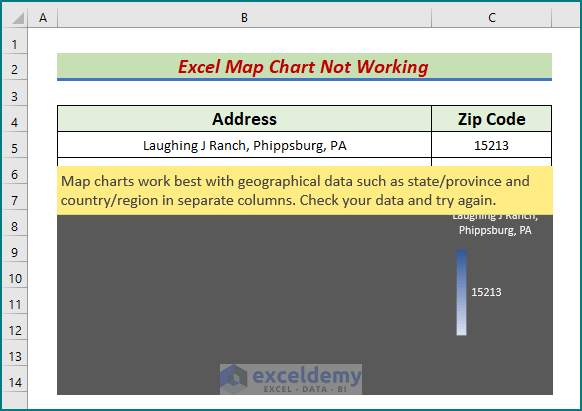 Excel Map Chart Not Working: 11 Possible Methods
