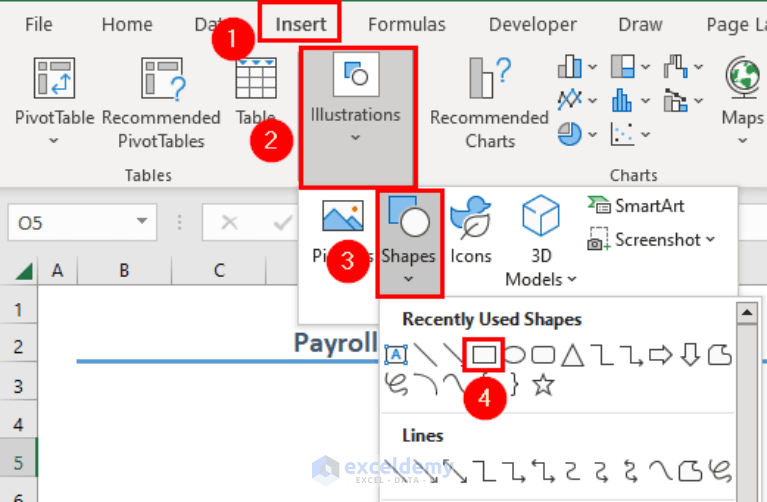 How to draw payroll process flowchart in excel (with easy steps)