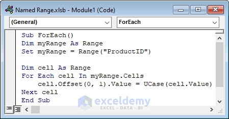Excel vba to loop through named range (6 suitable examples)