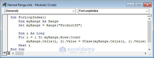 Excel vba to loop through named range (6 suitable examples)