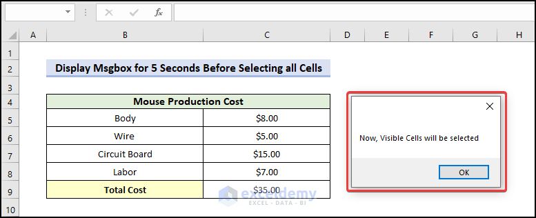 Excel Vba To Display Message Box For 5 Seconds - Best Minimal Backgrounds in Mobile