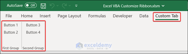 Excel VBA To Customize Ribbon: 5 Easy Steps