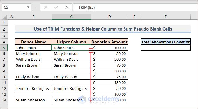 How To Use The Excel Sumif With Blank Cells 3 Methods - Best Gradient Patterns in Desktop