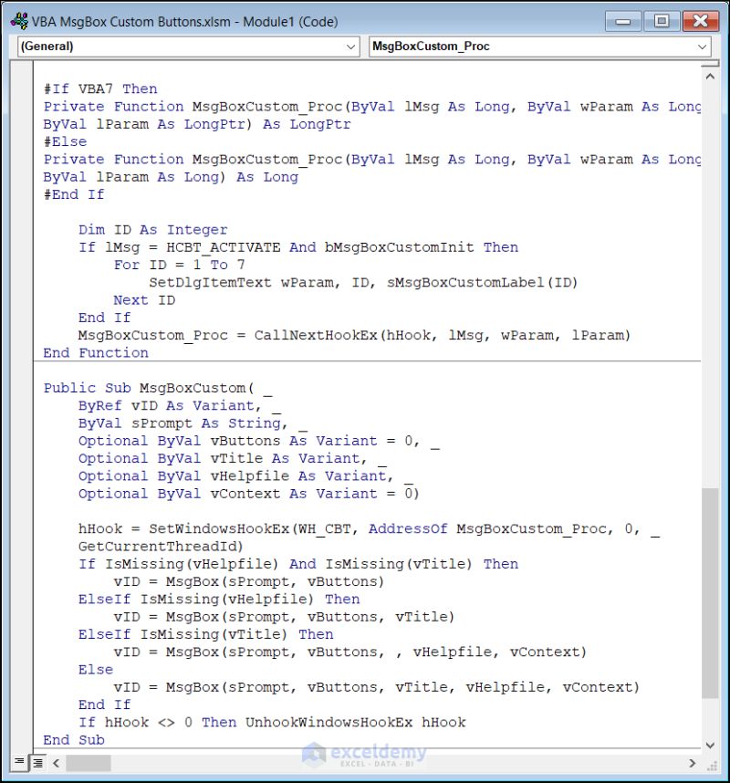 Create Vba Msgbox Custom Buttons In Excel 2 Methods - Best Ocean Patterns in Ultra HD