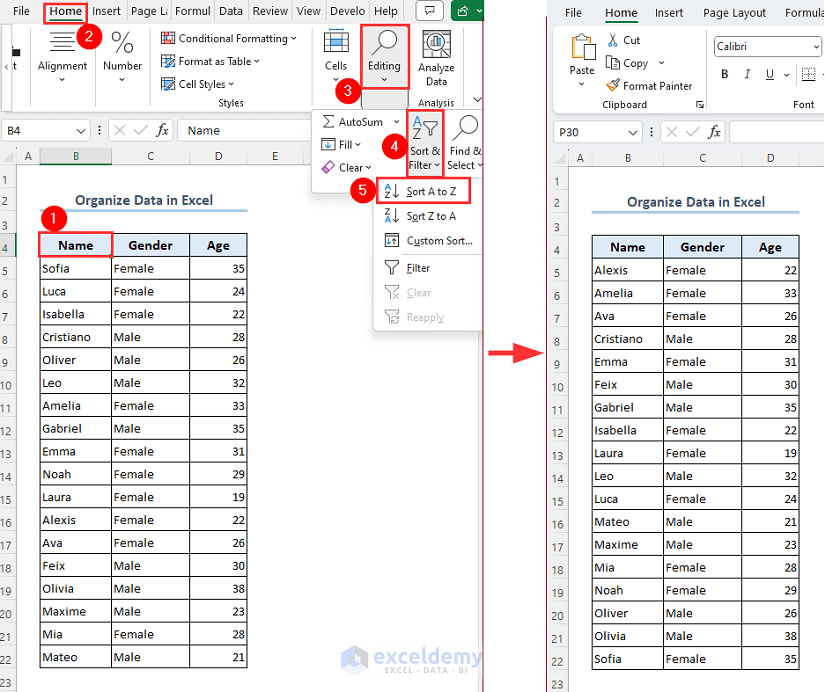Organize Data In Excel: A Complete Guide - ExcelDemy