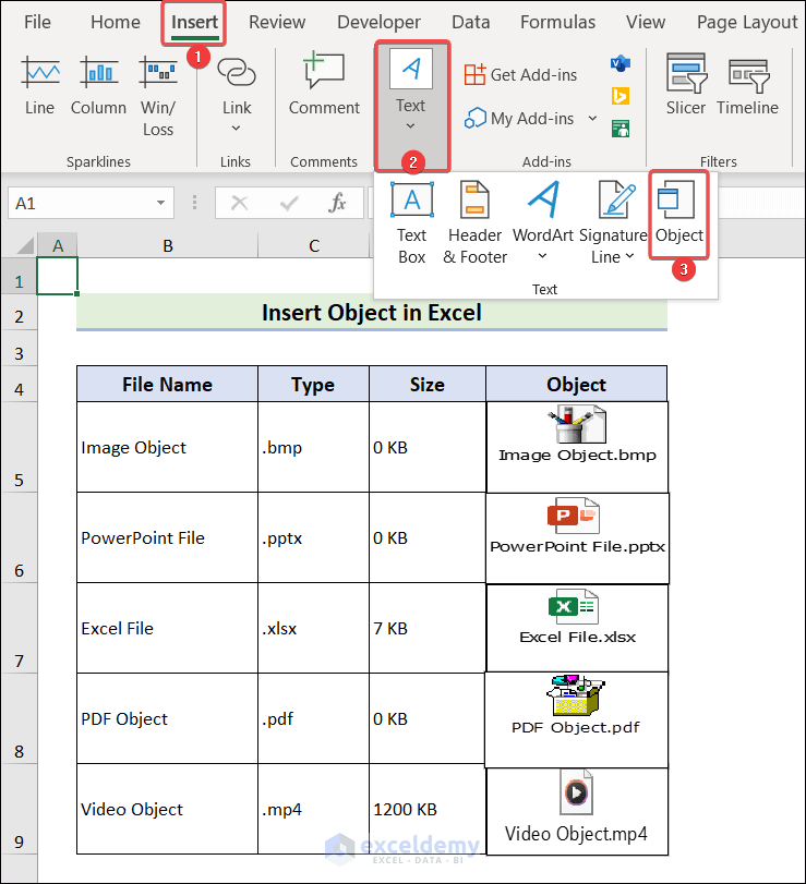 How To Insert Object In Excel (Ultimate Guide) - ExcelDemy