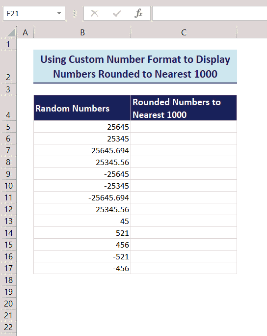 How to Round to Nearest 1000 in Excel (7 Easy Methods) - ExcelDemy (48) How to Round to Nearest 1000 in Excel (7 Easy Methods) - ExcelDemy (48)