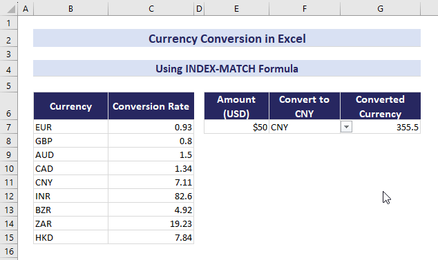 How to Convert Currencies in Excel (7 Methods) - ExcelDemy (10) How to Convert Currencies in Excel (7 Methods) - ExcelDemy (10)