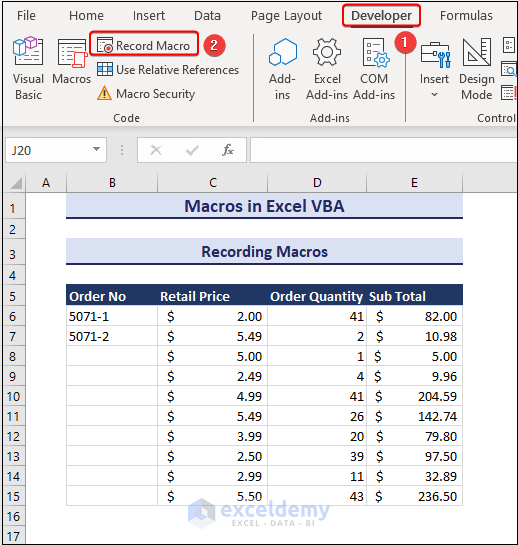 Learn Excel Macros & VBA Programming (Free Tutorial & 50++ Examples) - ExcelDemy (12) Learn Excel Macros & VBA Programming (Free Tutorial & 50++ Examples) - ExcelDemy (12)