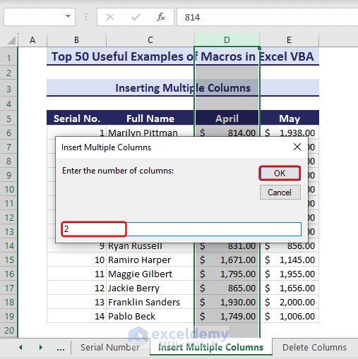 Learn Excel Macros & VBA Programming (Free Tutorial & 50++ Examples) - ExcelDemy (59) Learn Excel Macros & VBA Programming (Free Tutorial & 50++ Examples) - ExcelDemy (59)