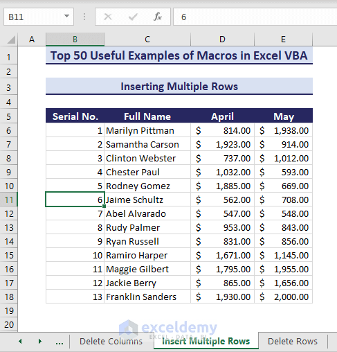 Learn Excel Macros & VBA Programming (Free Tutorial & 50++ Examples) - ExcelDemy (63) Learn Excel Macros & VBA Programming (Free Tutorial & 50++ Examples) - ExcelDemy (63)