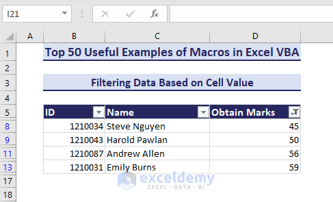 Learn Excel Macros & VBA Programming (Free Tutorial & 50++ Examples) - ExcelDemy (75) Learn Excel Macros & VBA Programming (Free Tutorial & 50++ Examples) - ExcelDemy (75)