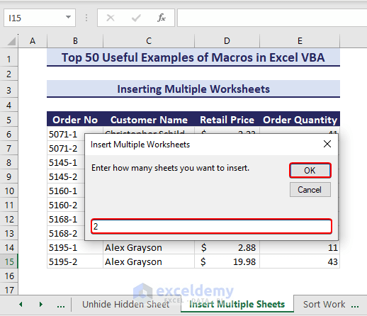 Learn Excel Macros & VBA Programming (Free Tutorial & 50++ Examples) - ExcelDemy (97) Learn Excel Macros & VBA Programming (Free Tutorial & 50++ Examples) - ExcelDemy (97)