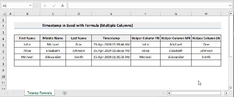 How To Insert Current Timestamp When Data In Another Cell Changes In Excel - Gorgeous City Art - Mobile