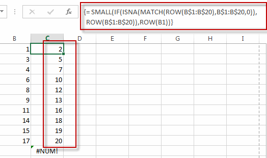 In the following example, we created an array that's . Find Missing Numbers In A Sequence In Excel Free Excel Tutorial