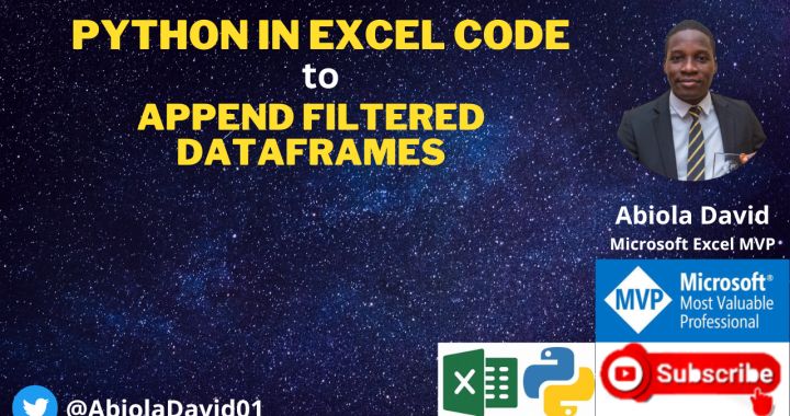 Python In Excel Code To Append Filtered Dataframe Data Analytics - Mobile Dark Arts for Desktop