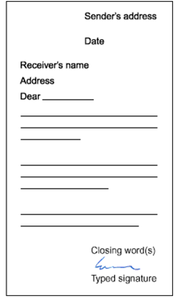 Full block style letter example. Business Letter Layout