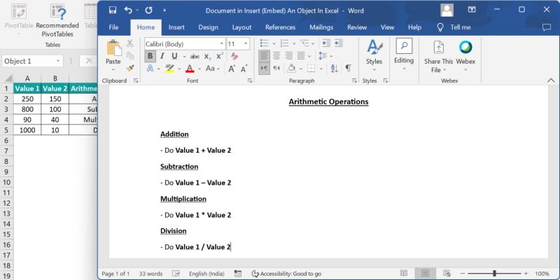 Insert Embed An Object In Excel Examples How To Do - Premium Sunset Photo Gallery - Ultra HD
