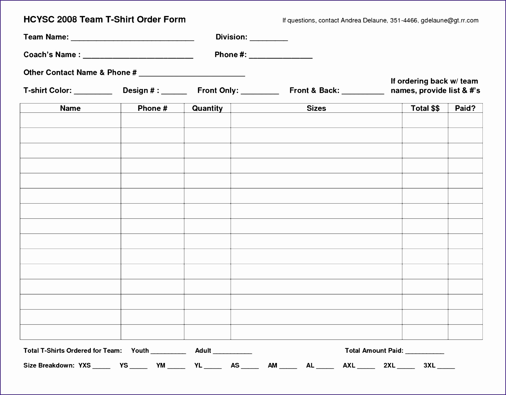 12 free t shirt order form template excel excel templates