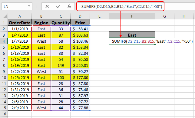 The month displays as a. How To Use Multiple Criteria In Sumif Function Excel