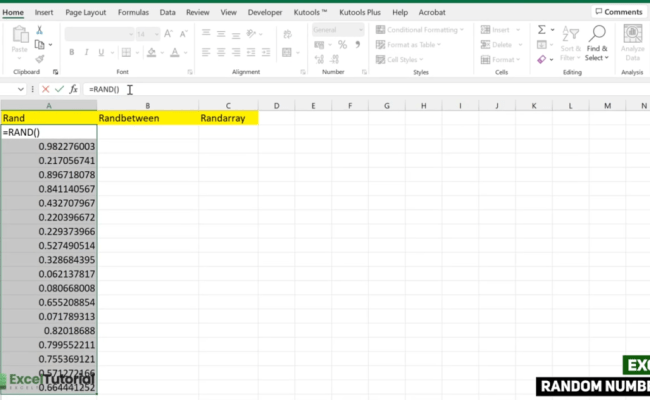 3 Easy Ways To Generate Random Numbers In Excel - ExcelTutorial